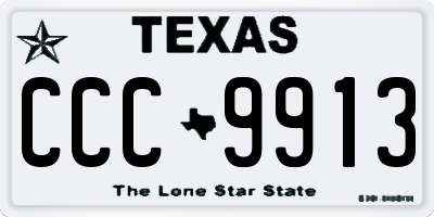 TX license plate CCC9913