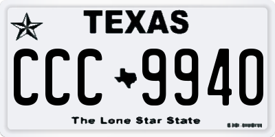 TX license plate CCC9940