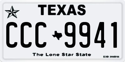 TX license plate CCC9941