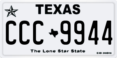 TX license plate CCC9944