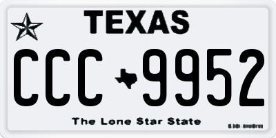 TX license plate CCC9952