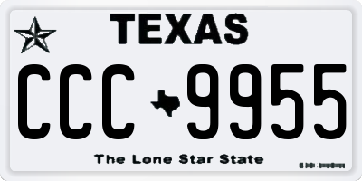 TX license plate CCC9955