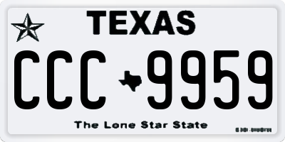 TX license plate CCC9959