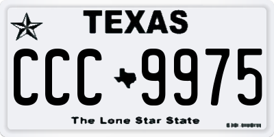 TX license plate CCC9975