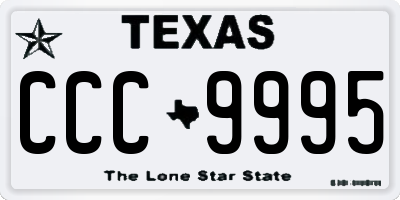 TX license plate CCC9995