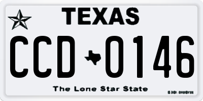 TX license plate CCD0146