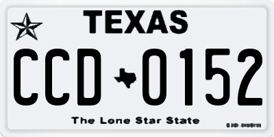 TX license plate CCD0152