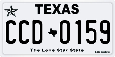 TX license plate CCD0159