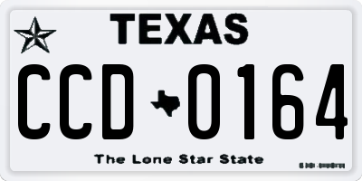 TX license plate CCD0164