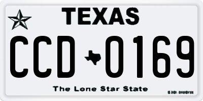 TX license plate CCD0169