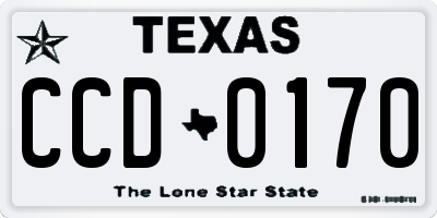 TX license plate CCD0170