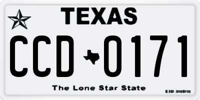 TX license plate CCD0171