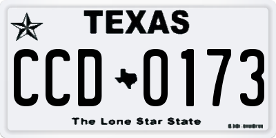 TX license plate CCD0173