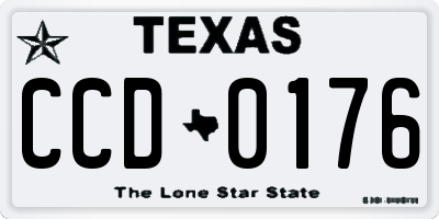 TX license plate CCD0176