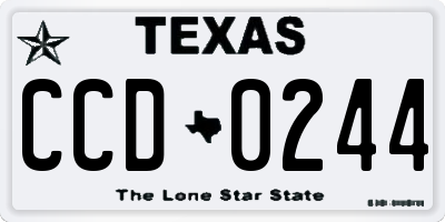 TX license plate CCD0244