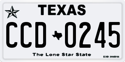 TX license plate CCD0245