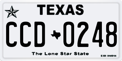 TX license plate CCD0248