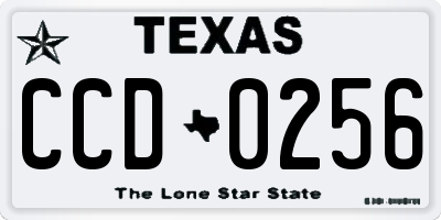 TX license plate CCD0256