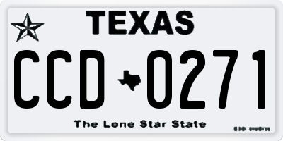 TX license plate CCD0271