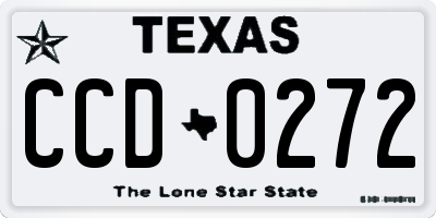 TX license plate CCD0272