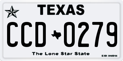TX license plate CCD0279
