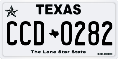 TX license plate CCD0282