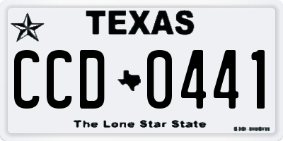 TX license plate CCD0441