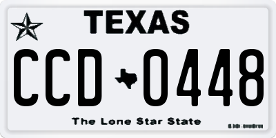 TX license plate CCD0448