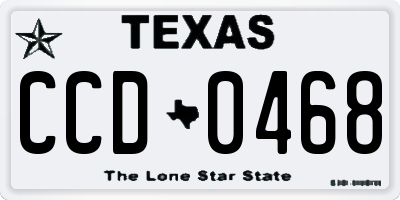TX license plate CCD0468