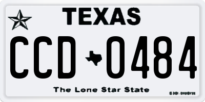 TX license plate CCD0484