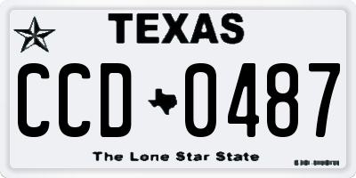 TX license plate CCD0487