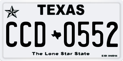 TX license plate CCD0552