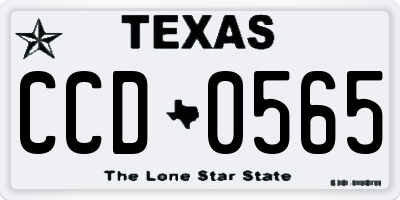 TX license plate CCD0565