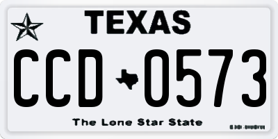 TX license plate CCD0573