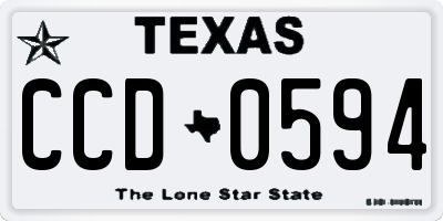 TX license plate CCD0594