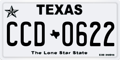 TX license plate CCD0622