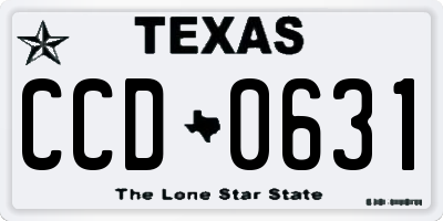 TX license plate CCD0631