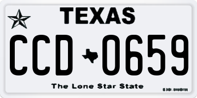 TX license plate CCD0659