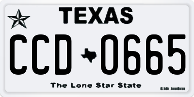 TX license plate CCD0665