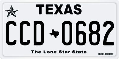 TX license plate CCD0682