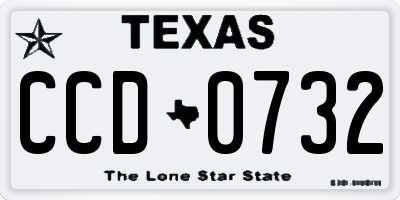 TX license plate CCD0732
