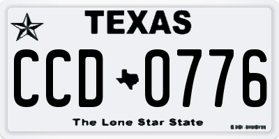 TX license plate CCD0776