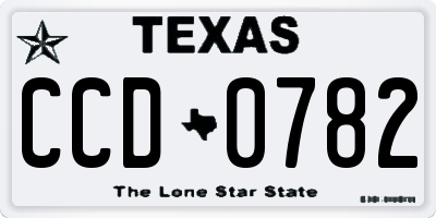 TX license plate CCD0782