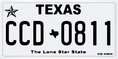 TX license plate CCD0811