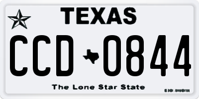 TX license plate CCD0844