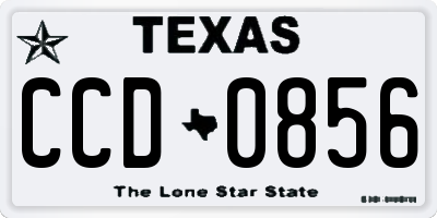 TX license plate CCD0856