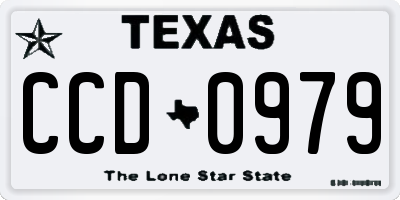 TX license plate CCD0979