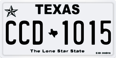 TX license plate CCD1015