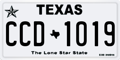 TX license plate CCD1019