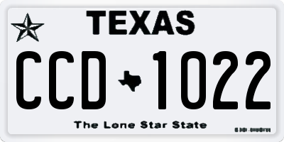 TX license plate CCD1022